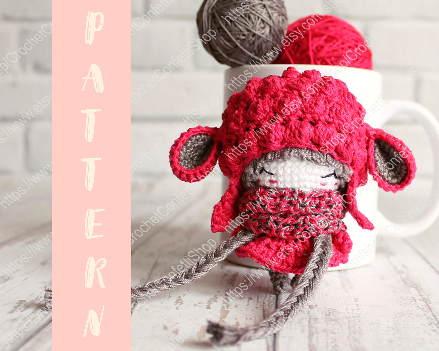 PDF SET Two Amigurumi Patterns, Crochet Fox , Amigurumi Little Sheep, Handmade Gift Ideas, DIY Doll, Cute Little Stuffed Toy