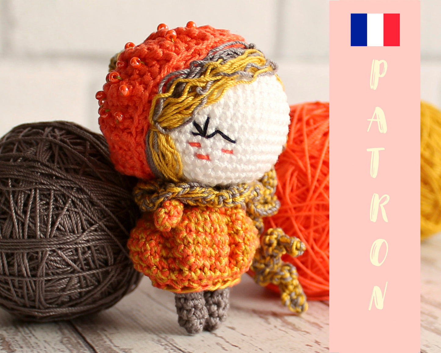 PDF Patron Petite Poupée Citrouille FRANCAIS