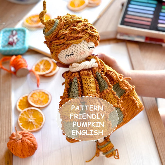 PDF Pattern Amigurumi Friendly Pumpkin  ENGLISH