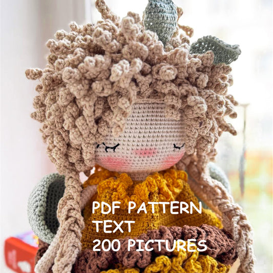 PDF Crochet PATTERN Amigurumi Doll Friendly Bee - Tutorail with 200 pictures  ENGLISH