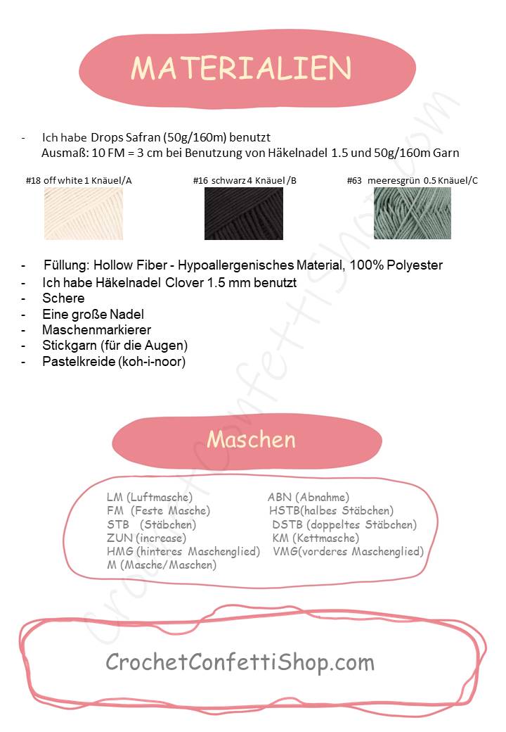 PDF Anleitung FREUNDLICHE HEXE Deutsch