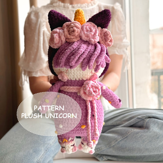 PDF CROCHET PATTERN Little PLUSH Unicorn, Tutorial  Amigurumi, Stuffed Toy ENGLISH