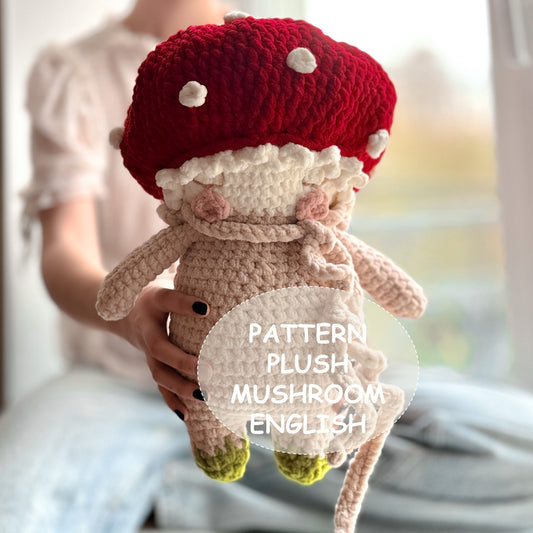 PDF CROCHET PATTERN Little PLUSH Mushroom, Tutorial  Amigurumi, Stuffed Toy ENGLISH (Copy)