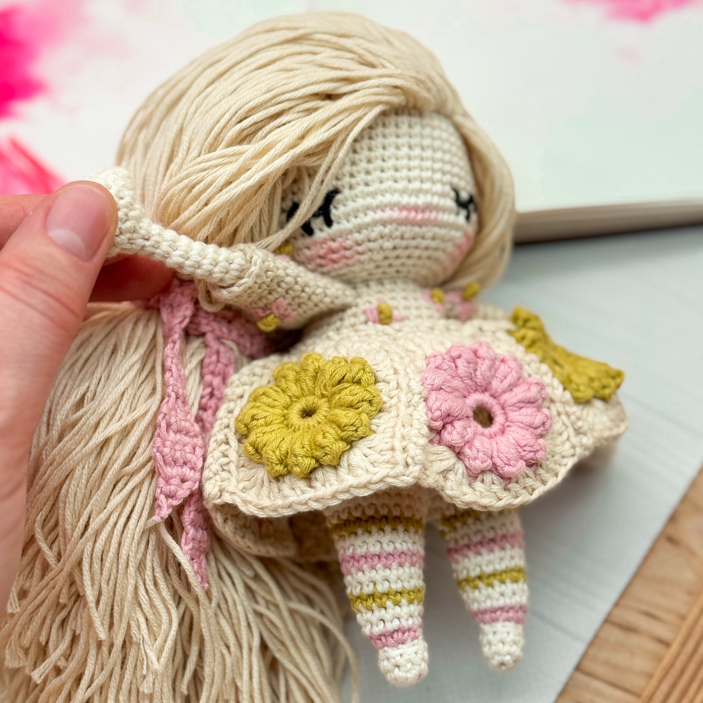PDF Little Summer Girl Doll Crochet Pattern, Amigurumi Doll Pattern, Stuffed Toy Crochet, Handmade Gift Idea