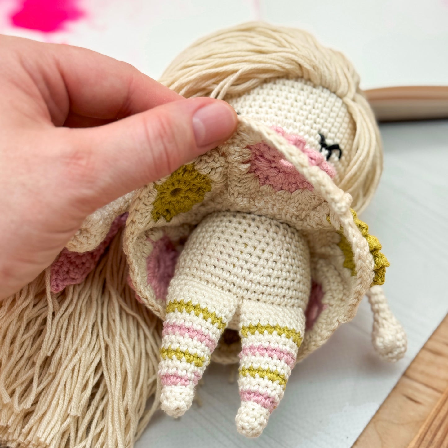 PDF Little Summer Girl Doll Crochet Pattern, Amigurumi Doll Pattern, Stuffed Toy Crochet, Handmade Gift Idea