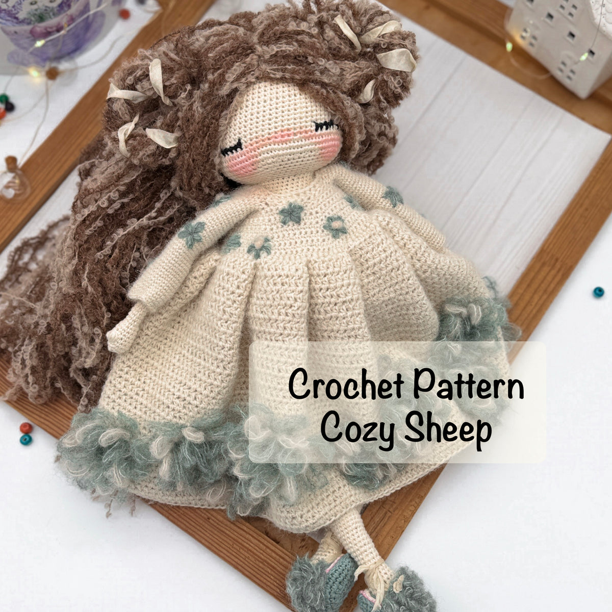 PDF Cozy Sheep Doll Crochet Pattern, Amigurumi Doll Pattern, Stuffed Toy Crochet, Handmade Gift Idea