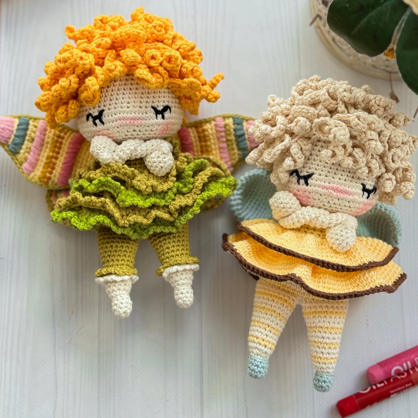 PDF Crochet Pattern 2-in-1 Butterfly & Bee Doll, Amigurumi Toy, Insect Doll, Cute Handmade Gift ENGLISH