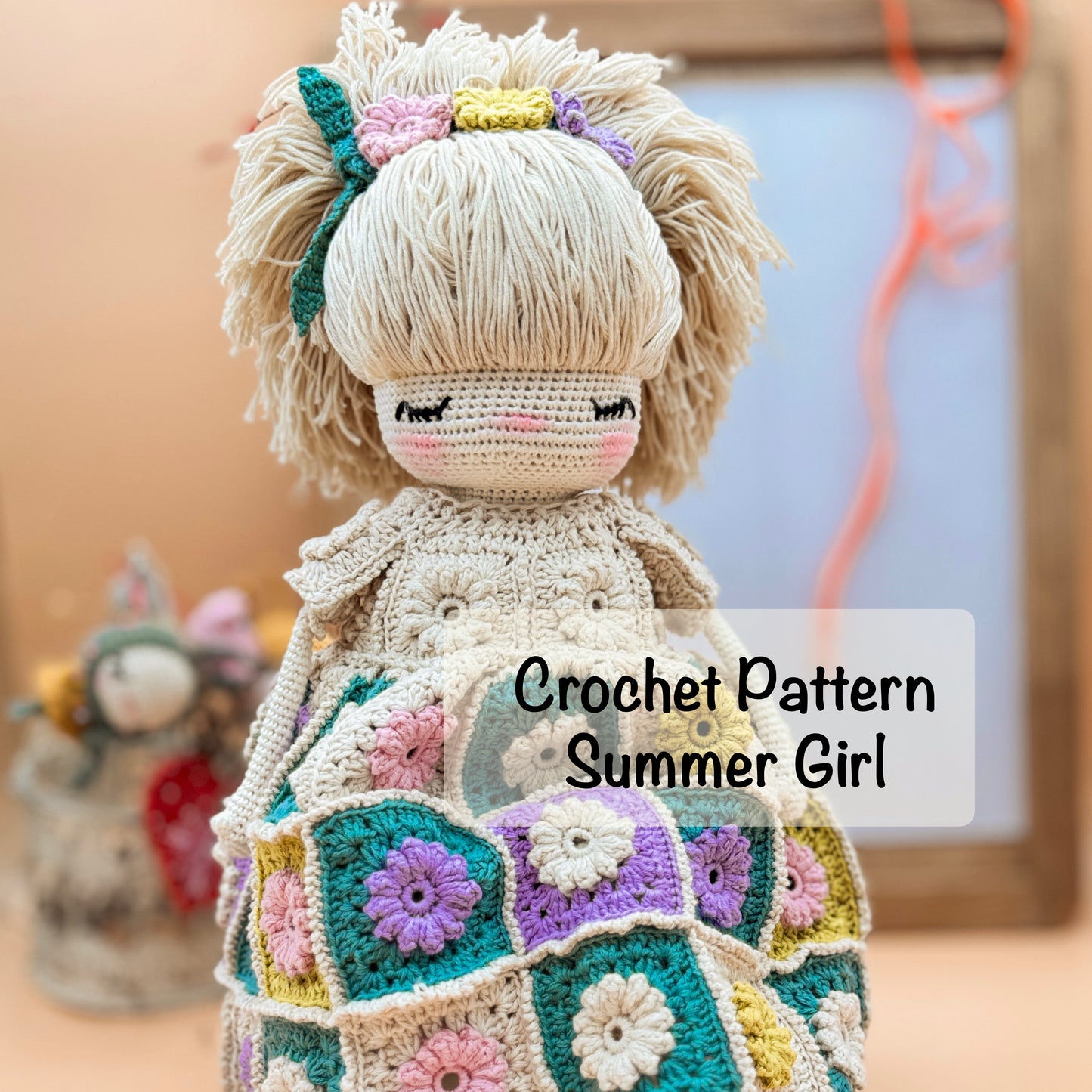 PDF Summer Girl Doll Crochet Pattern, Amigurumi Doll Pattern, Stuffed Toy Crochet, Handmade Gift Idea (Copy)