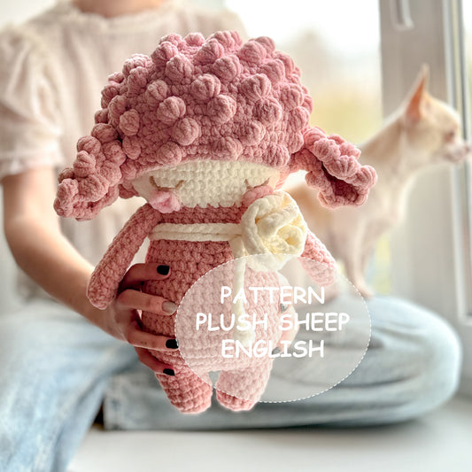 PDF CROCHET PATTERN Little PLUSH Sheep, Tutorial  Amigurumi, Stuffed Toy ENGLISH