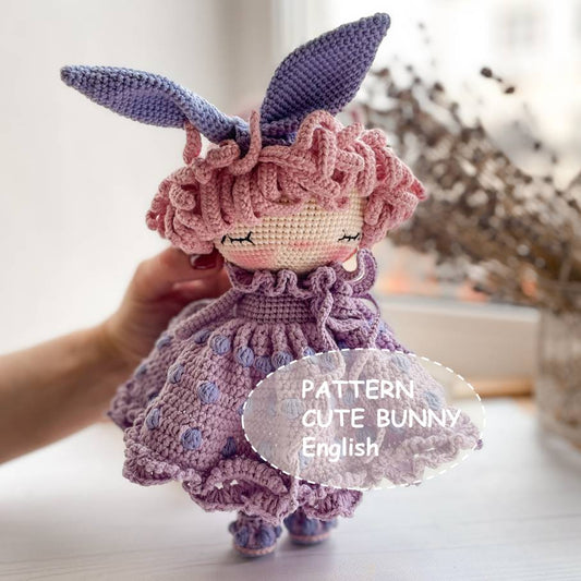 PDF Crochet PATTERN Amigurumi Doll Cute Bunny ENGLISH
