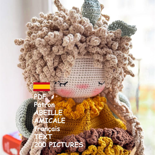 PDF Patrón  ABEJA AMISTOSA Español - Tutorail with 200 pictures