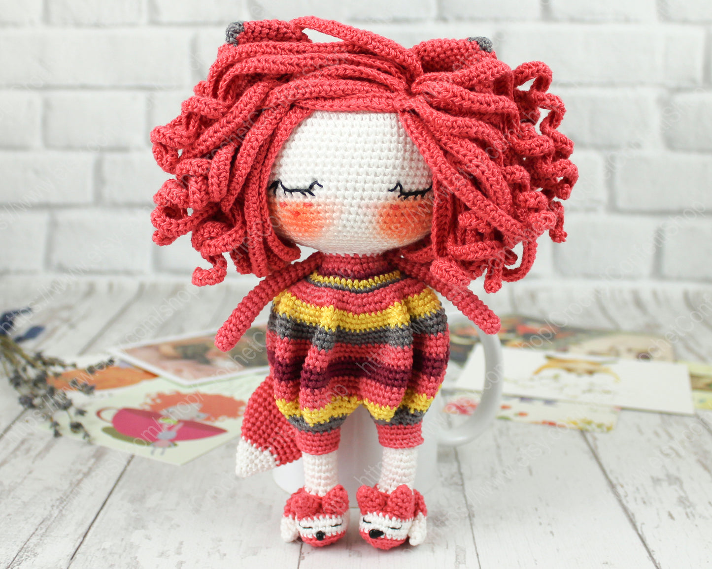 PDF PATTERN Amigurumi Sleepy Fox, Crochet Doll, DIY, Stuffed Toy, Crochet Gift Idea English