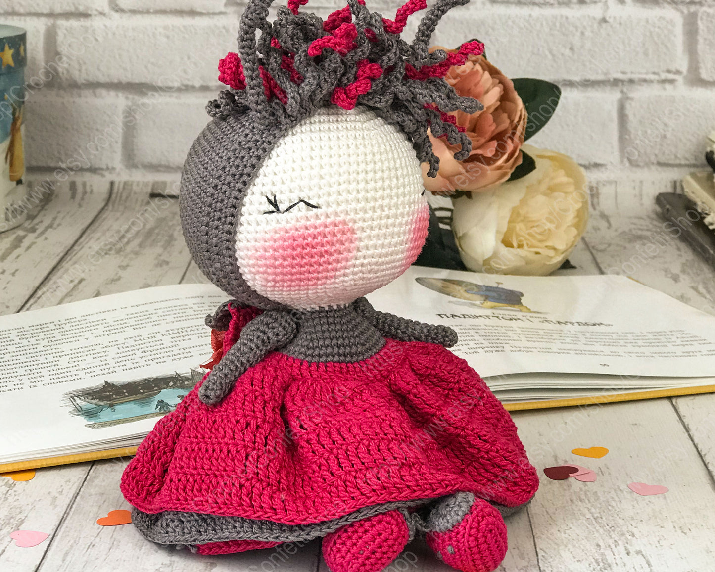 PDF PATTERN Amigurumi Ladybug, Cute Crochet Doll, Stuffed Toy English