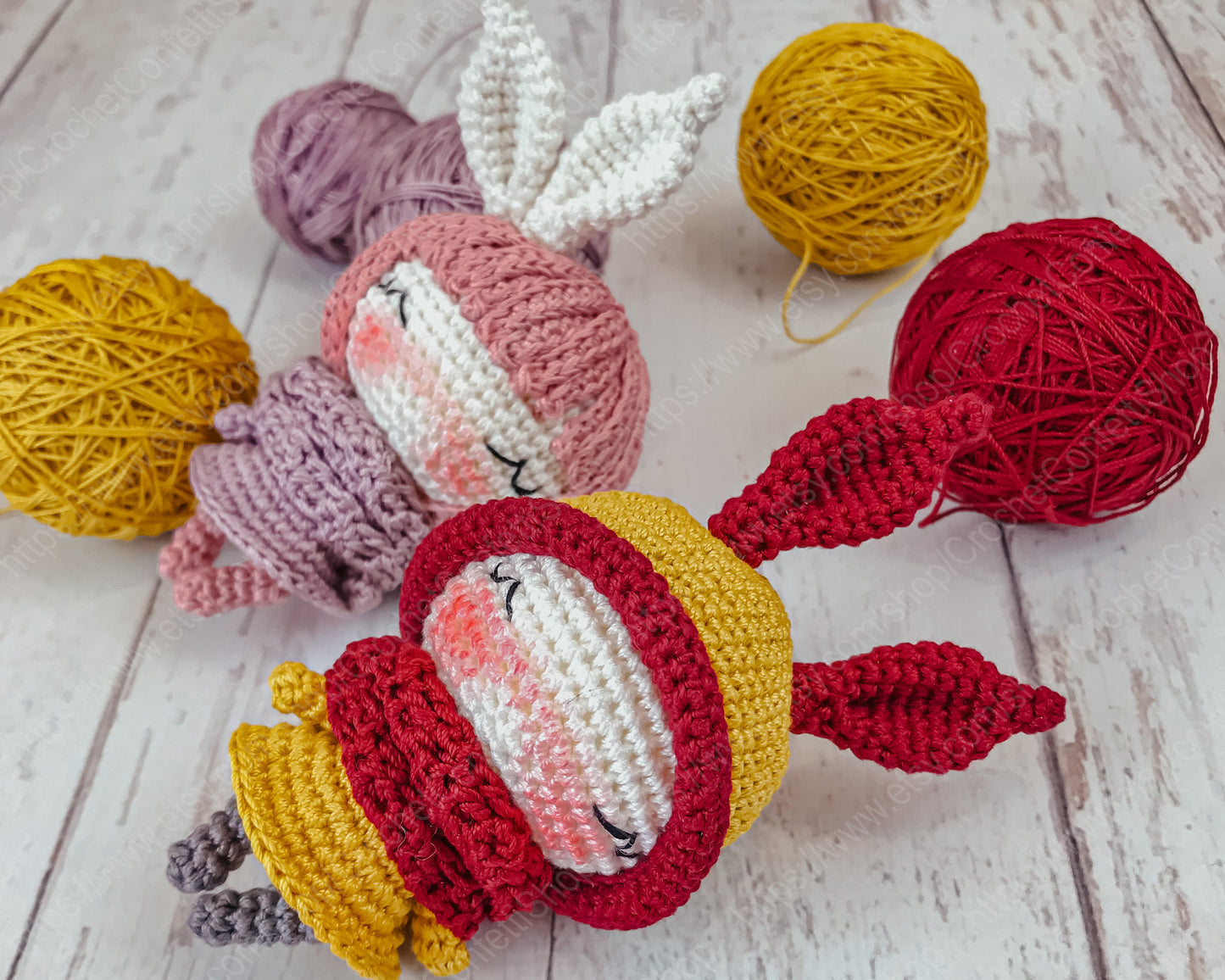 PDF Pattern Little Crochet Amigurumi Bunnies English