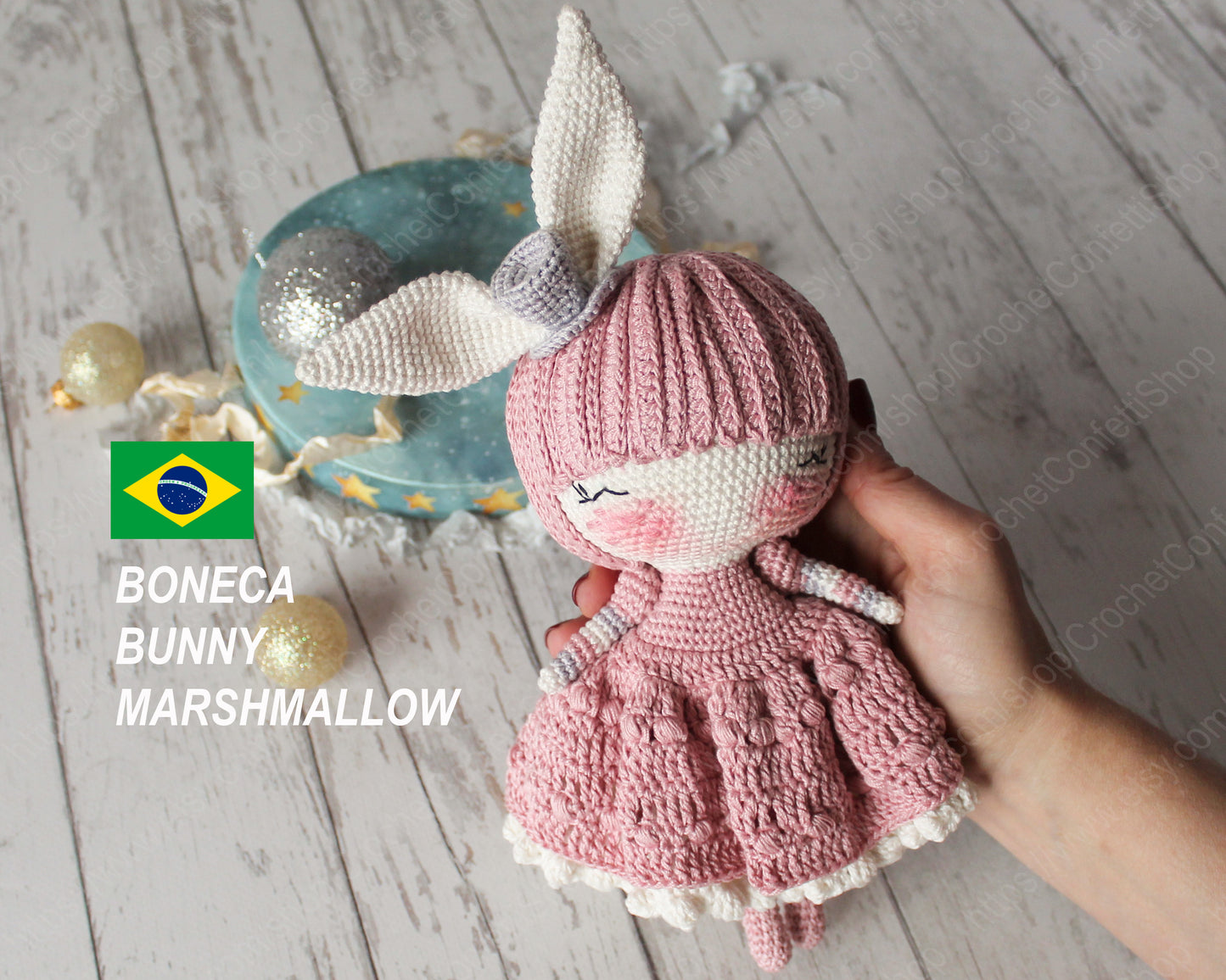 PDF BONECA BUNNY MARSHMALLOW Portuguesa Brasileira