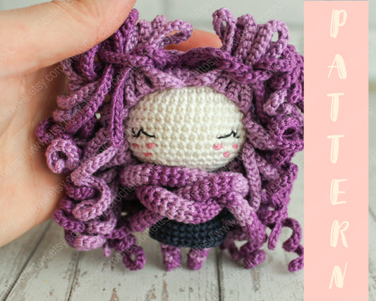 PDF Crochet Pattern Amigurumi Doll Little Witch