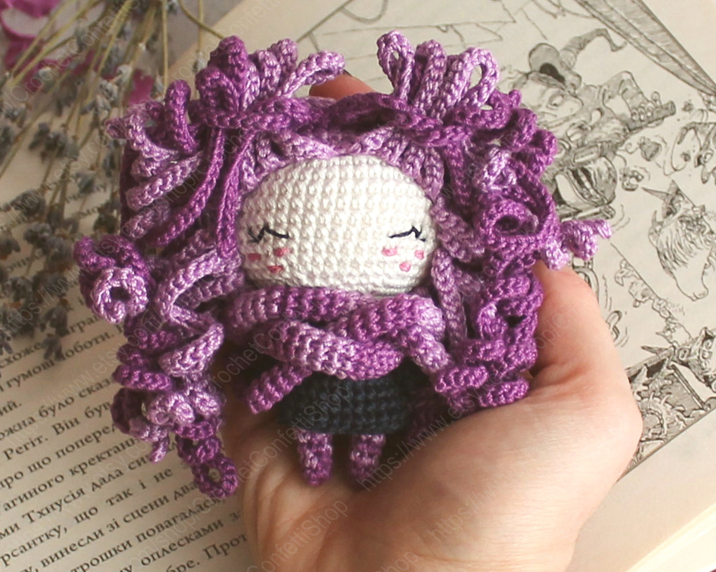 PDF Crochet Pattern Amigurumi Doll Little Witch
