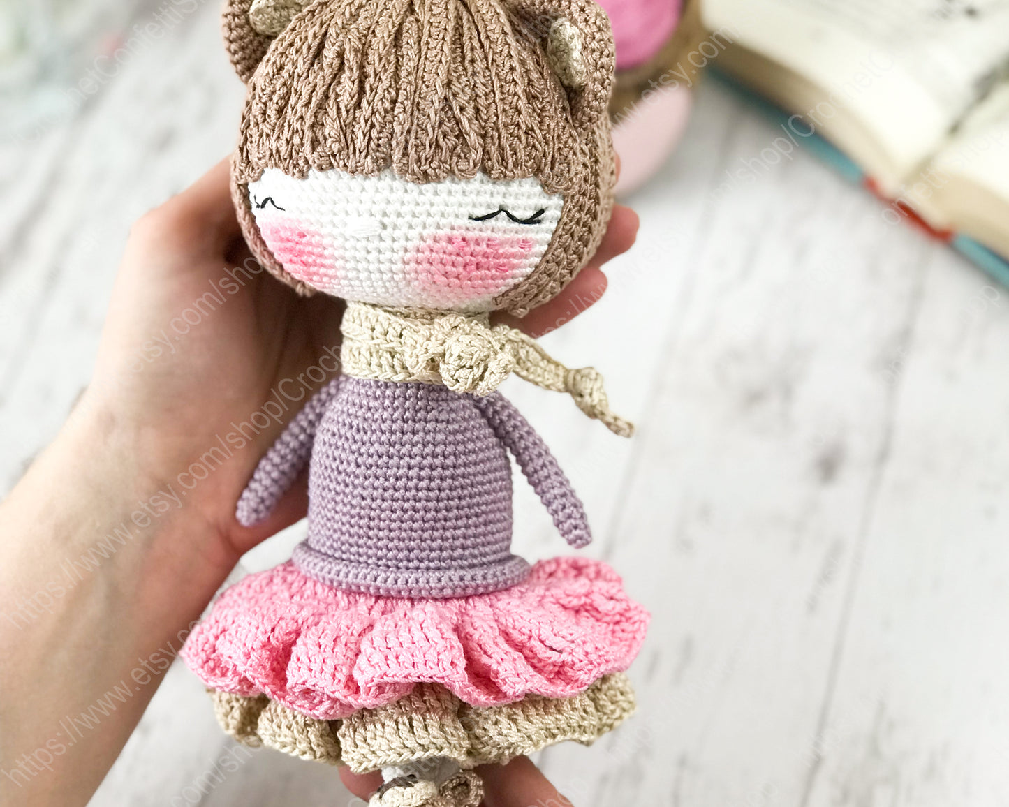 PDF PATTERN Crochet Amigurumi Doll Bear English