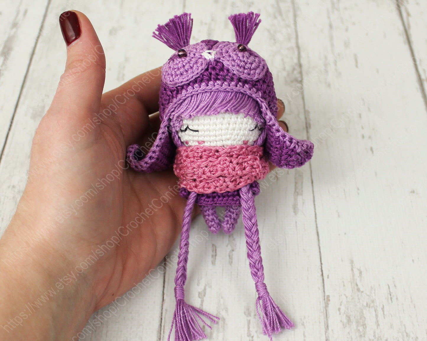 PDF Amigurumi Pattern Doll, Crochet Little Owl, Cute Amigurumi, Crochet Stuffed Toy, Handmade Gift Idea 9 cm/3.5" English