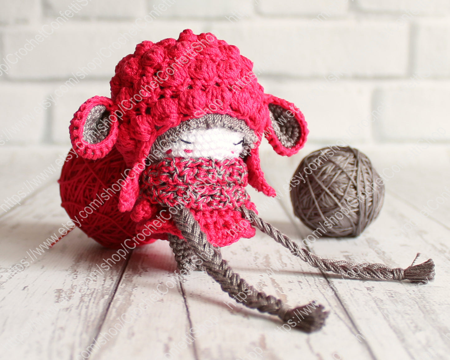 PDF Amigurumi Pattern, Crochet Little Doll Sheep, Handmade Doll, Best Gift Idea, DIY Crochet Toy Pattern Sheep 9 cm / 3.5 "