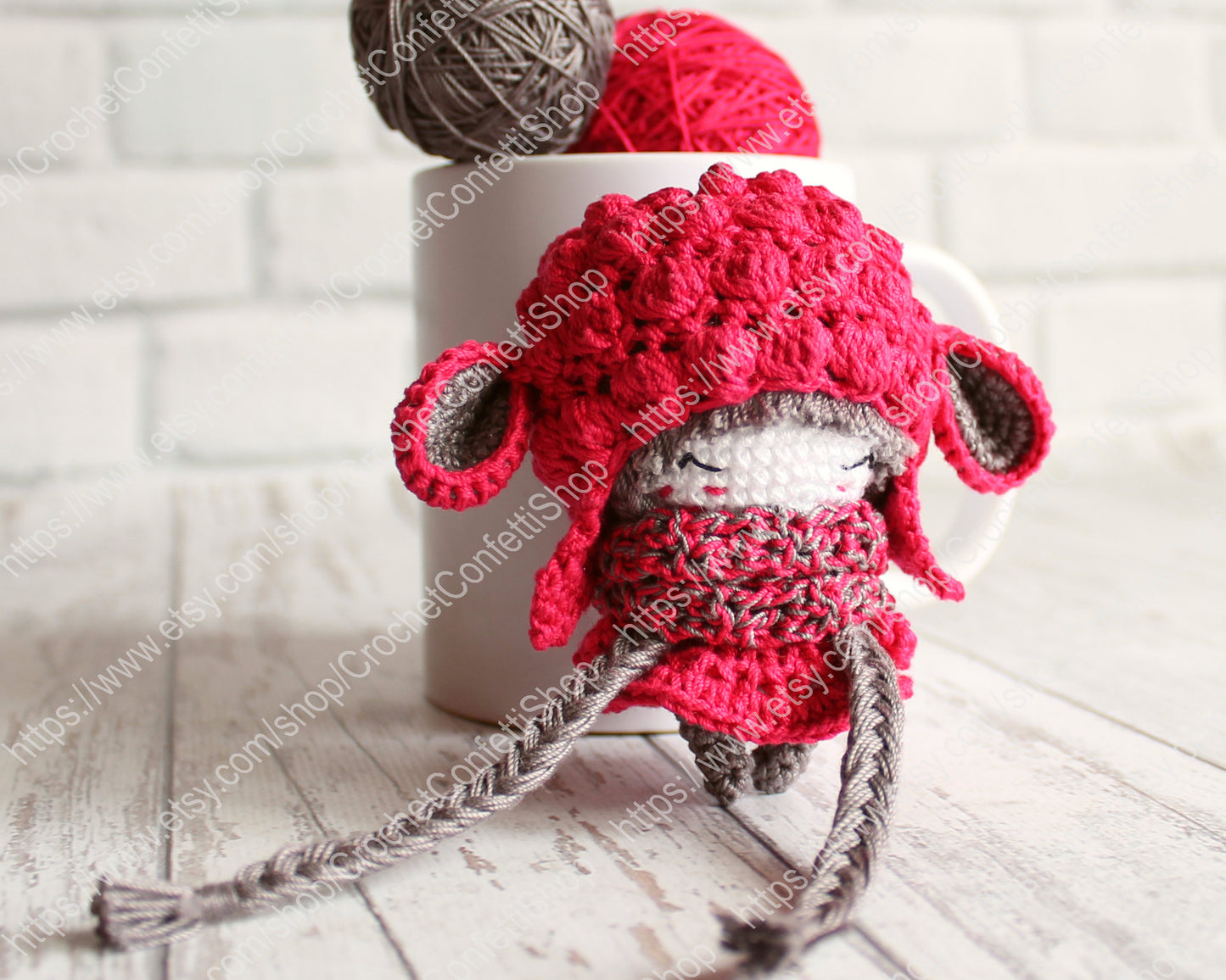 PDF Amigurumi Pattern, Crochet Little Doll Sheep, Handmade Doll, Best Gift Idea, DIY Crochet Toy Pattern Sheep 9 cm / 3.5 "