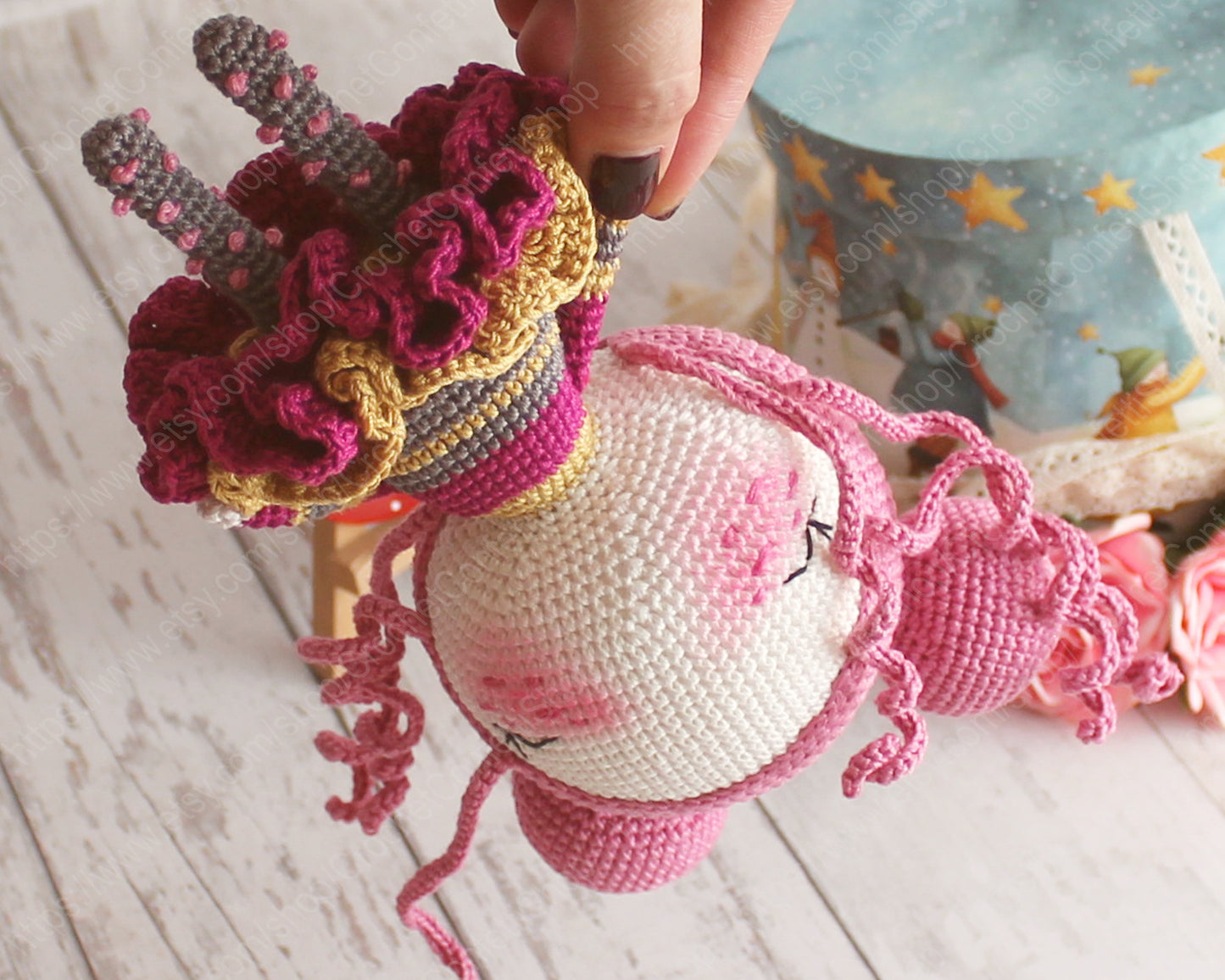 PDF Pattern Amigurumi Doll, Crochet Toy, DIY Cute Toy Pattern, Stuffed Toy, Handmade Best Gift 21 cm / 8.3"