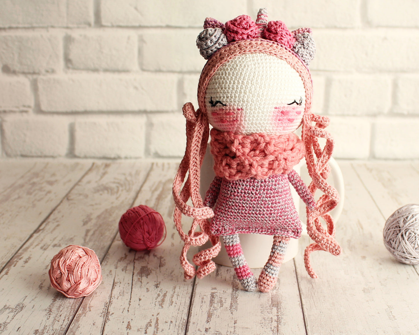 PDF SET Two Amigurumi Patterns, Crochet Unicorn, Amigurumi Little Fairy, DIY Doll, Best Girl Gift Idea, Cute Stuffed Toy