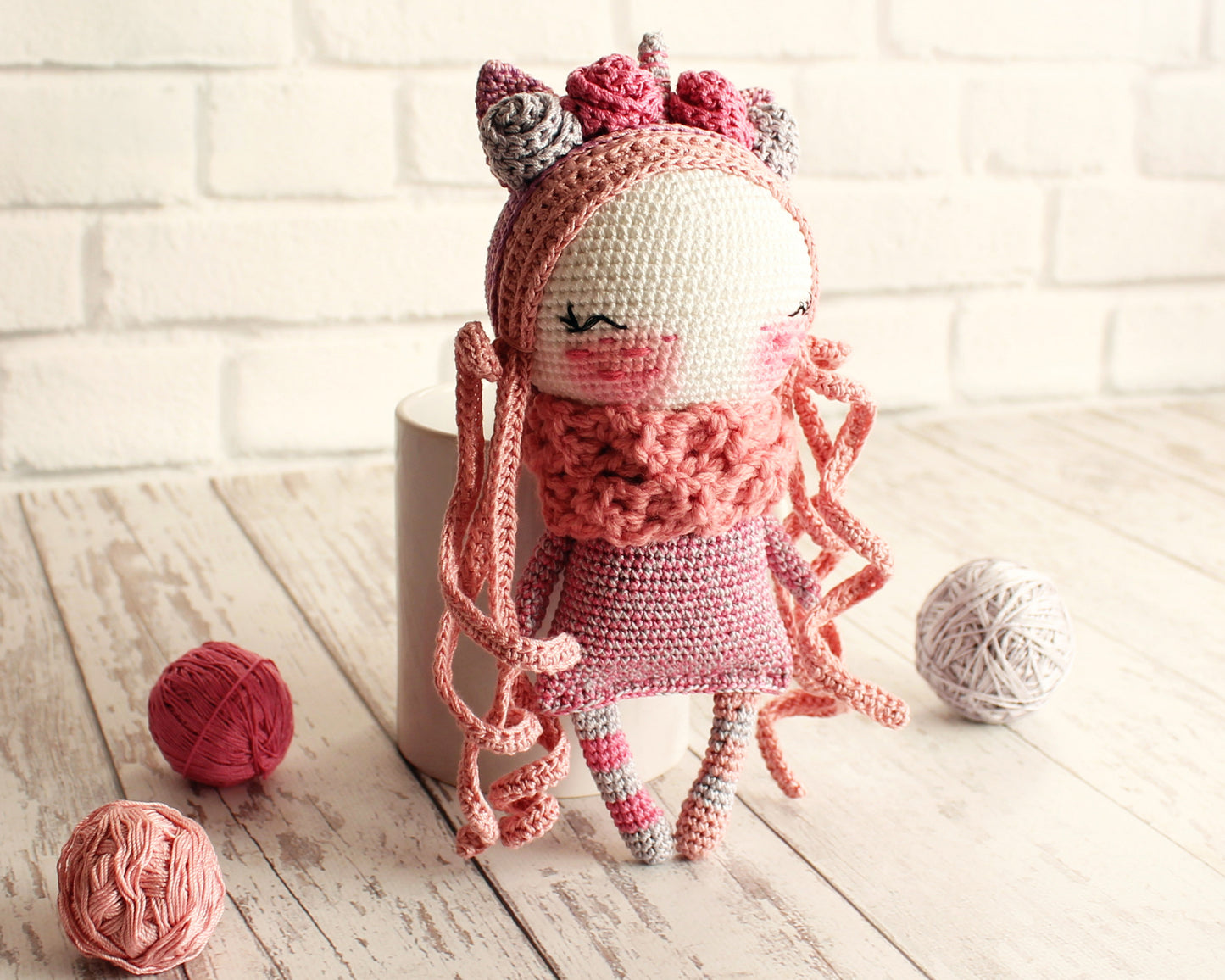 PDF SET Two Amigurumi Patterns, Crochet Unicorn, Amigurumi Little Fairy, DIY Doll, Best Girl Gift Idea, Cute Stuffed Toy