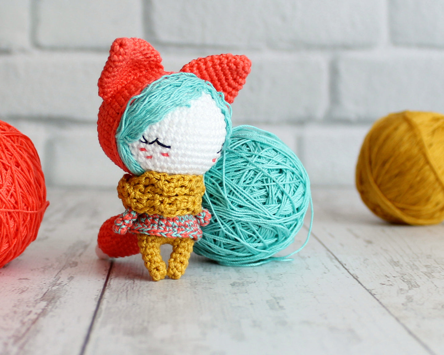 PDF SET Two Amigurumi Patterns, Amigurumi Rabbit, Amigurumi Little Red Fox, DIY Doll, Stuffed Toy, Crochet Gift Idea