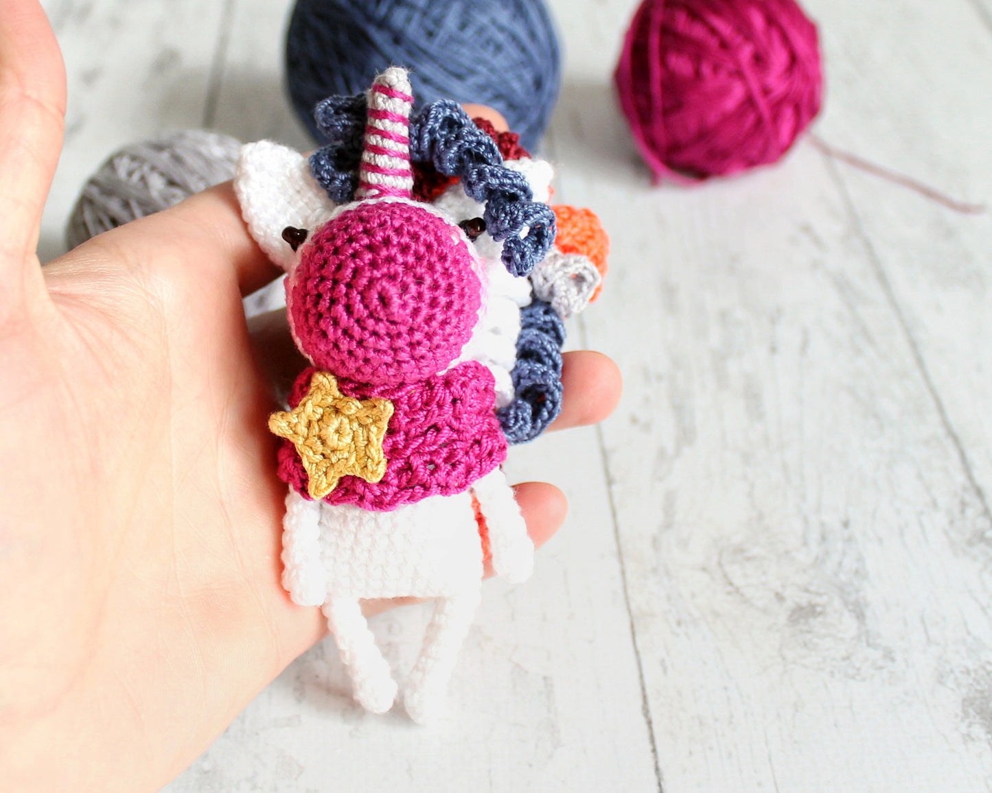 Pattern Crochet Little Unicorn, Crochet Amigurumi Pattern English