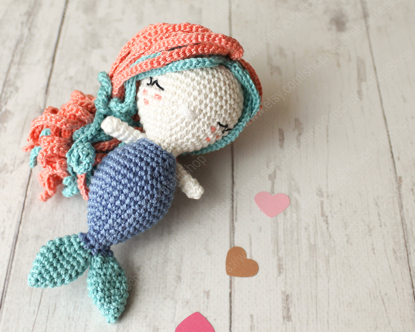 Crochet amigururmi pattern Little Mermaid English
