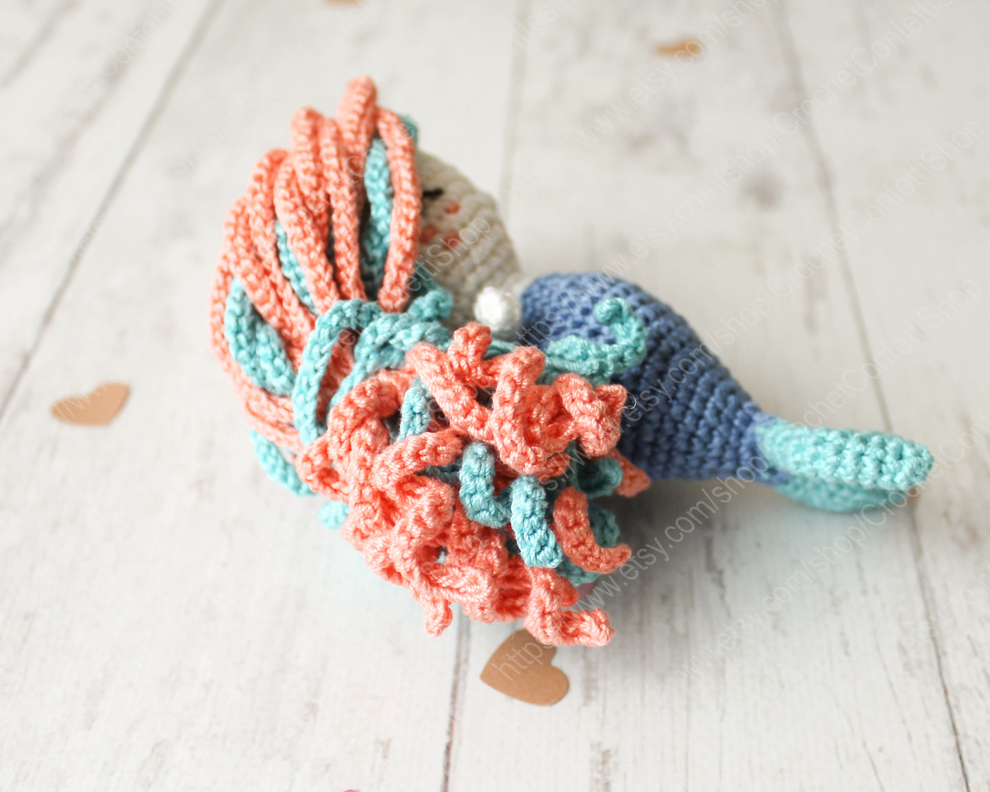 Crochet amigururmi pattern Little Mermaid English