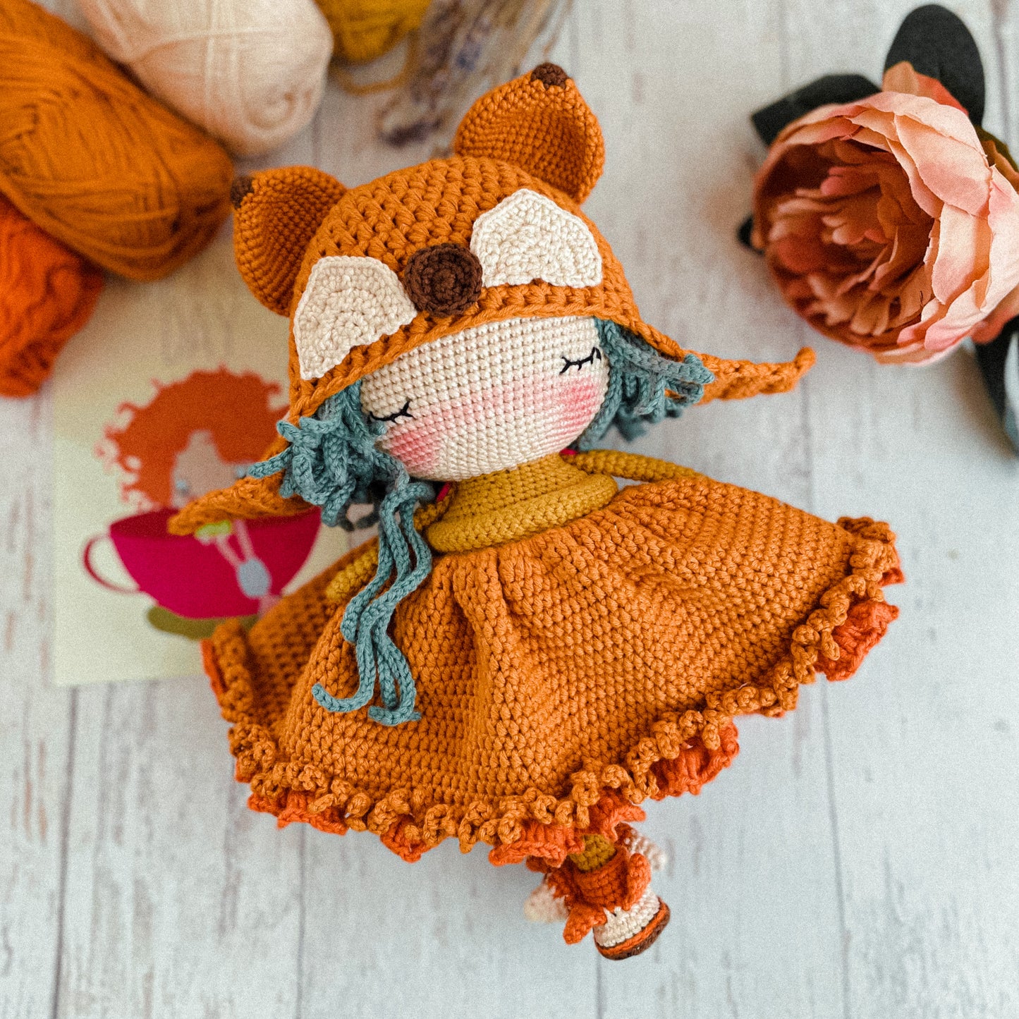 PDF Crochet PATTERN Amigurumi Doll Cute Fox  English