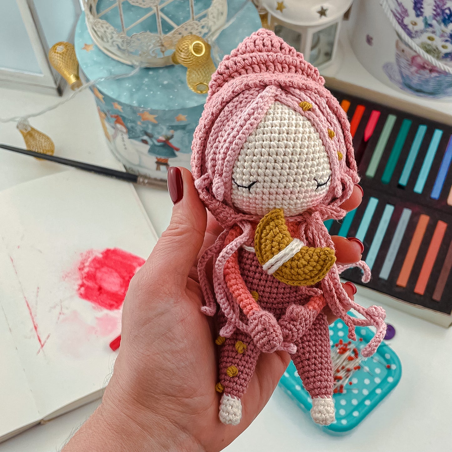 PDF Crochet Pattern Amigurumi Sleepy Angel ENGLISH