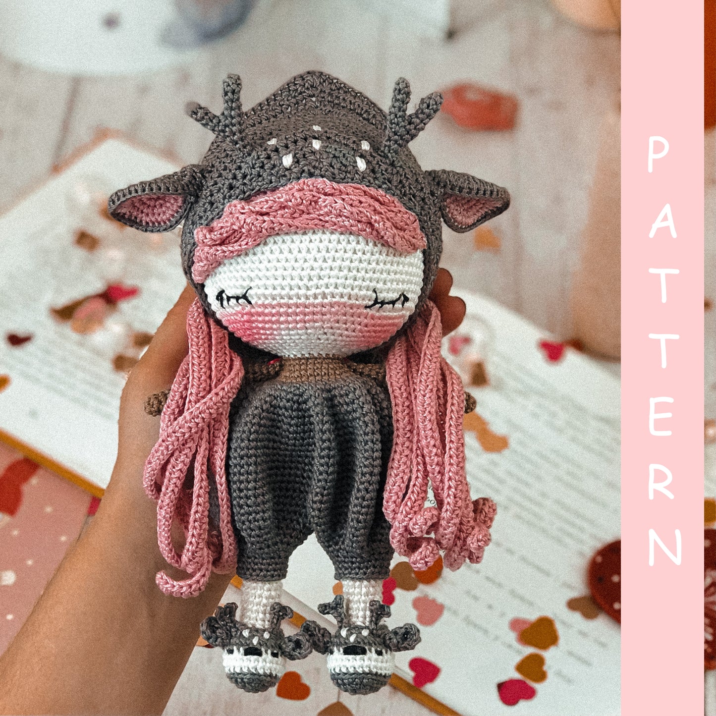 crochet pattern amigurumi christmas doll