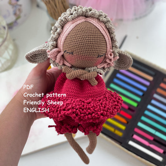 PDF Crochet pattern Friendly Sheep ENGLISH
